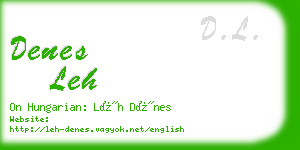 denes leh business card